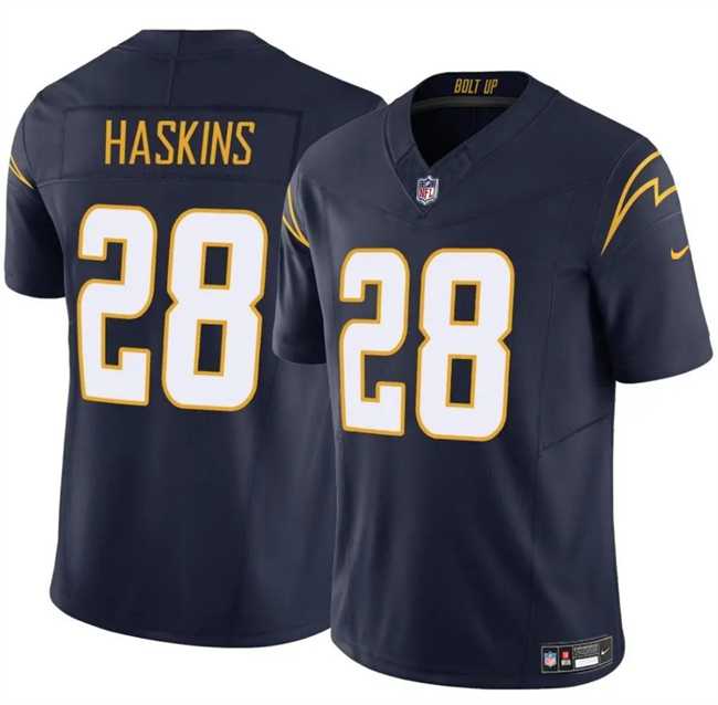 Men & Women & Youth Los Angeles Chargers #28 Hassan Haskins Navy 2024 F.U.S.E Vapor Limited Stitched Jersey,We sell and wholesale Men & Women & Youth Los Angeles Chargers #28 Hassan Haskins Navy 2024 F.U.S.E Vapor Limited Stitched Jersey on line form chian!